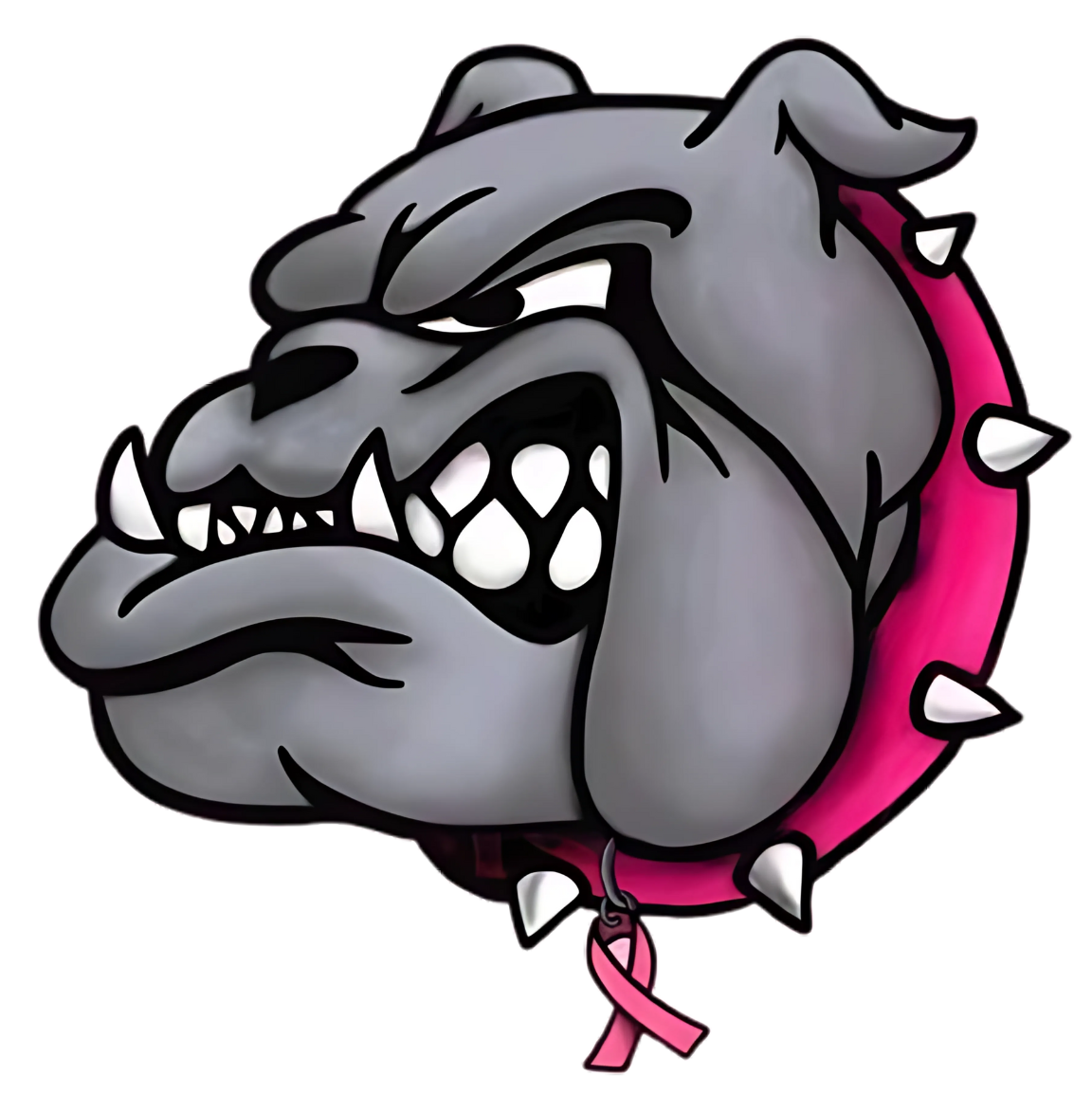 georgia bull dawgs breast cancer tee shirt