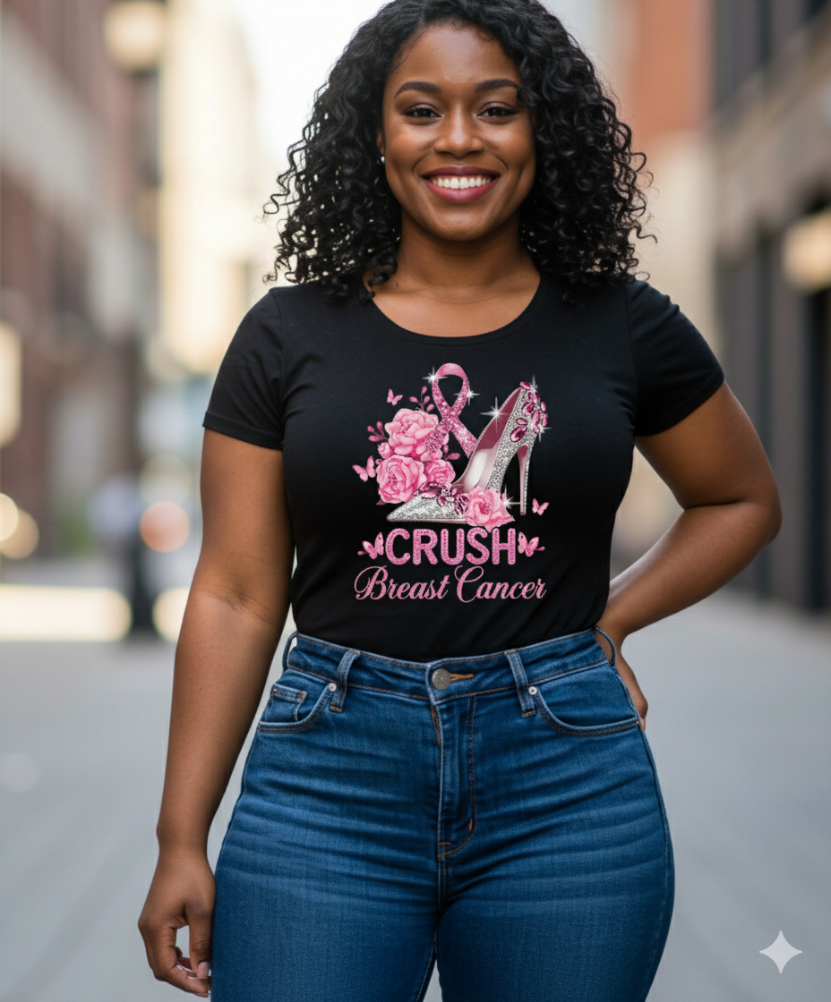 Crush Cancer Shoes tee shirt